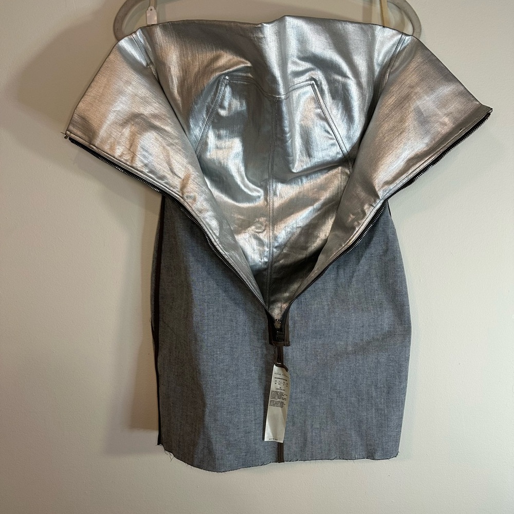 Rick Owens Strobe FW22 Silver Bustier Dress – Goddess in Chrome - Picture 14 of 16